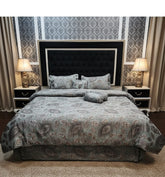 10 PCS Fancy Bridal Set (Jacquard Velvet)-Grey